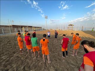 گزارش تصویری تمرین عصر امروز  تیم ملی فوتبال ساحلی در دهکده‌ی گردشگری بوشهر
