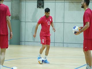 تمرین تیم ملی فوتسال پیش از رویارویی با کویت