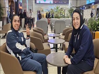 تصاویری از حضور کاروان تیم ملی فوتسال بانوان در فرودگاه امام خمینی (ره)